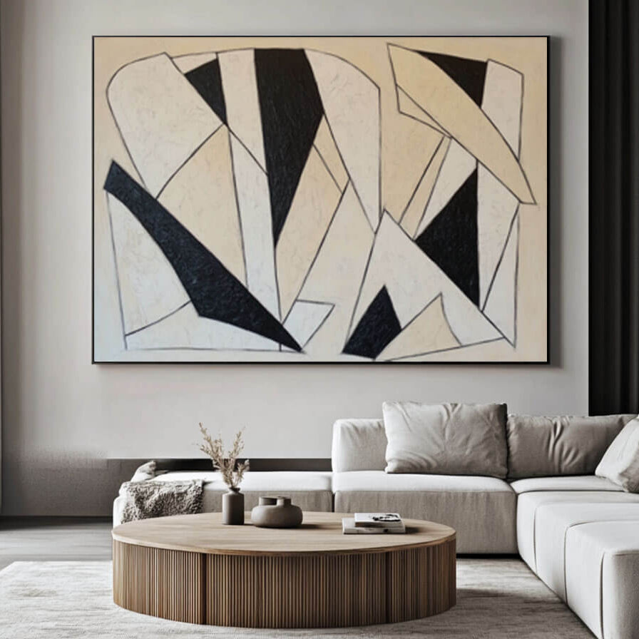 Deconstructed Harmony – Abstract Hand-Painted Oil Painting