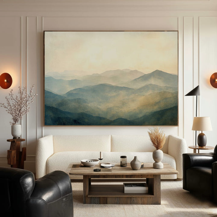 Atmospheric Veil – Layered Abstract Hand-Painted Oil Painting