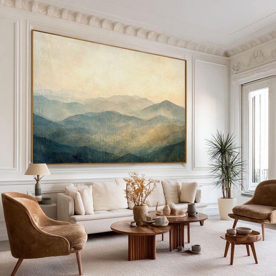 Atmospheric Veil – Layered Abstract Hand-Painted Oil Painting