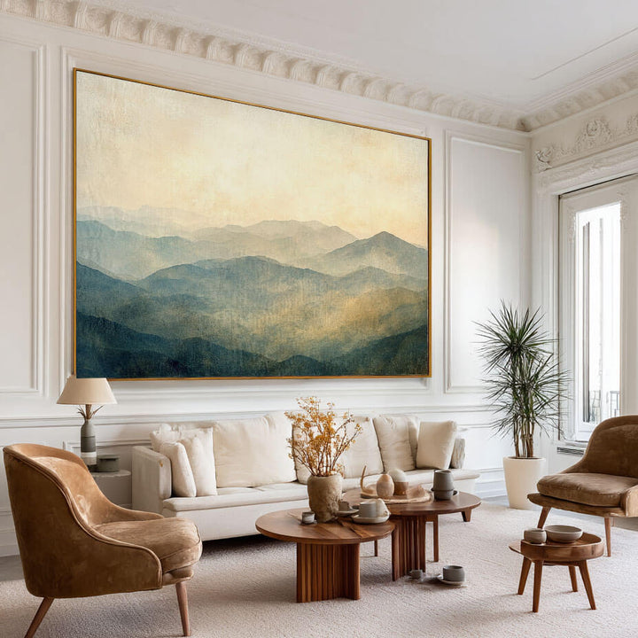 Atmospheric Veil – Layered Abstract Hand-Painted Oil Painting