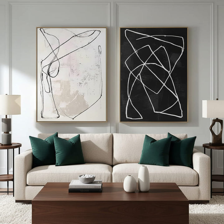 Duality Sketch – Abstract Hand-Painted Oil Painting Set