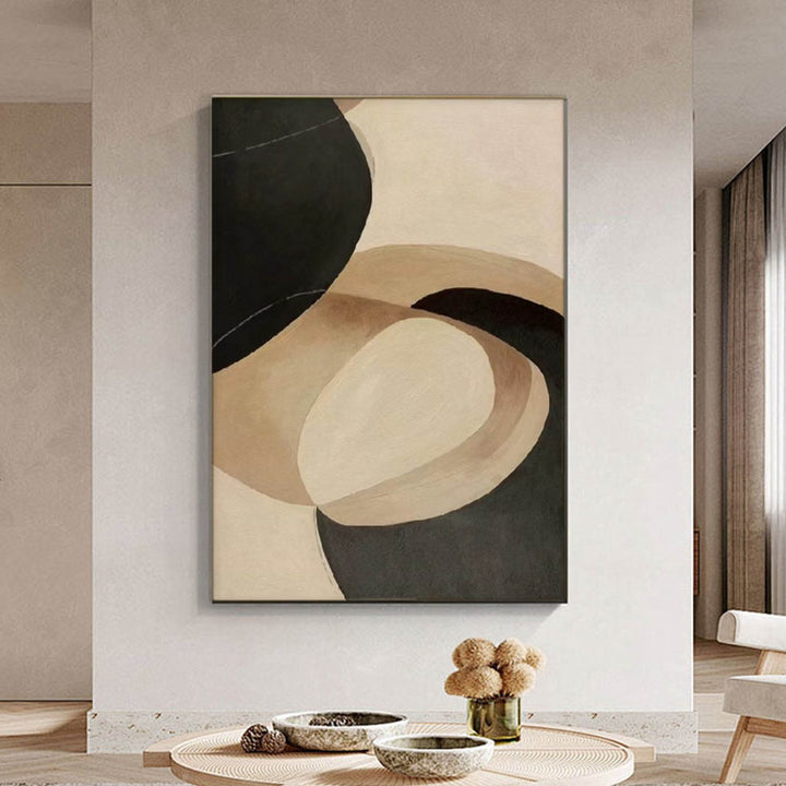 Organic Arc – Minimalist Hand-Painted Oil Painting