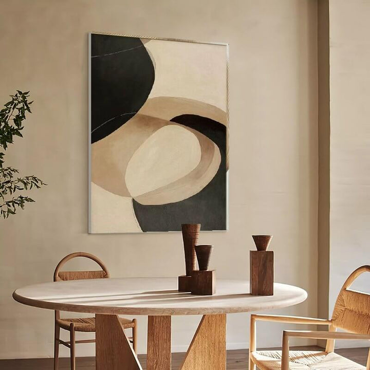 Organic Arc – Minimalist Hand-Painted Oil Painting