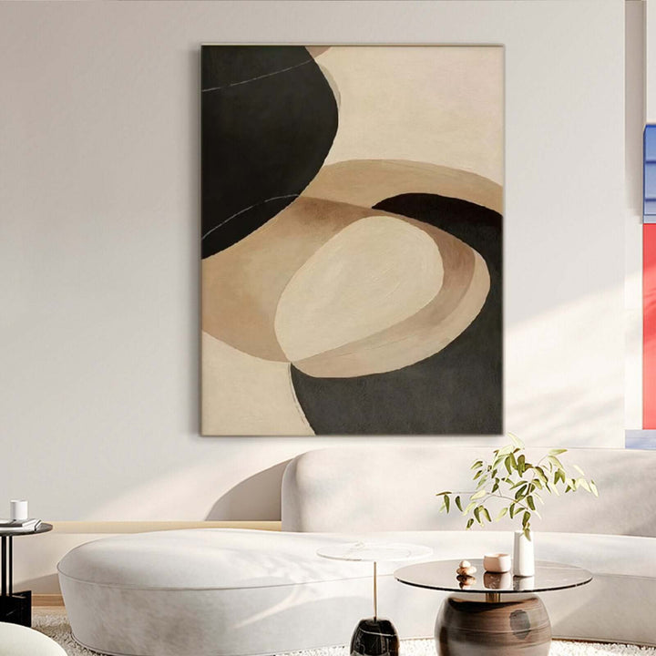 Organic Arc – Minimalist Hand-Painted Oil Painting