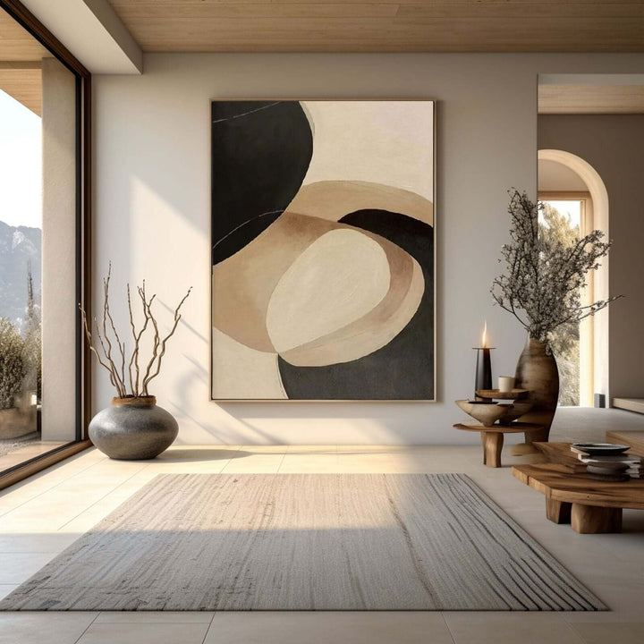 Organic Arc – Minimalist Hand-Painted Oil Painting