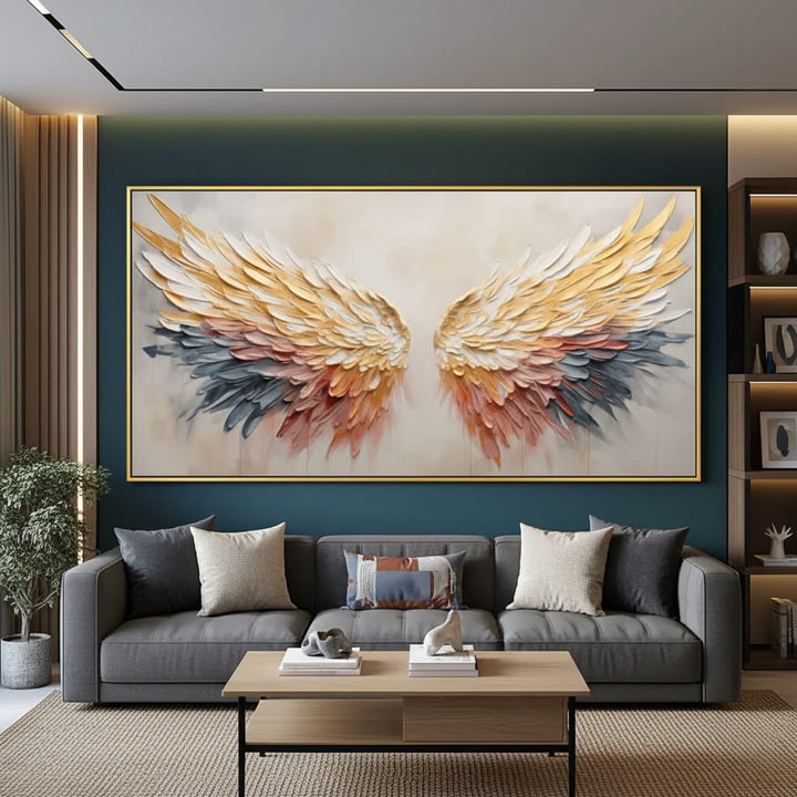 Auric Span – Textured Wing Hand-Painted Oil Painting
