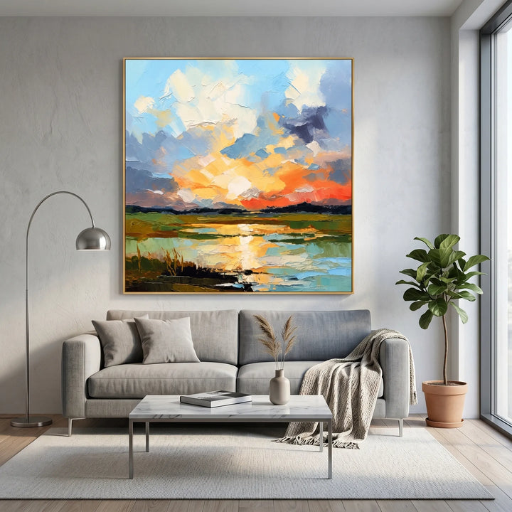 Abstract Landscape Oil Painting Canvas AA