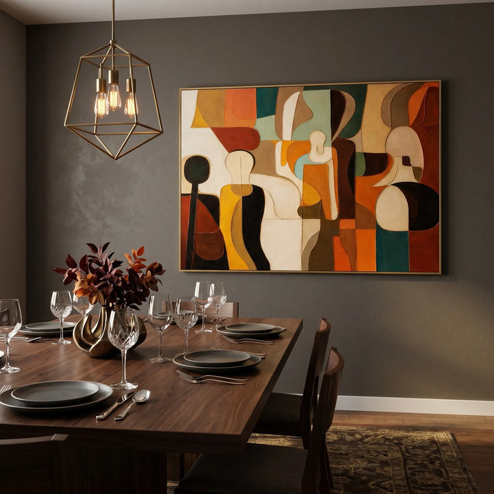 Earth Tone Figurative Abstract Original Oil Painting AA