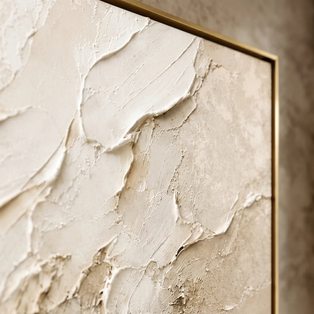 Neutral Textured Oil Painting Canvas Wall Art AA