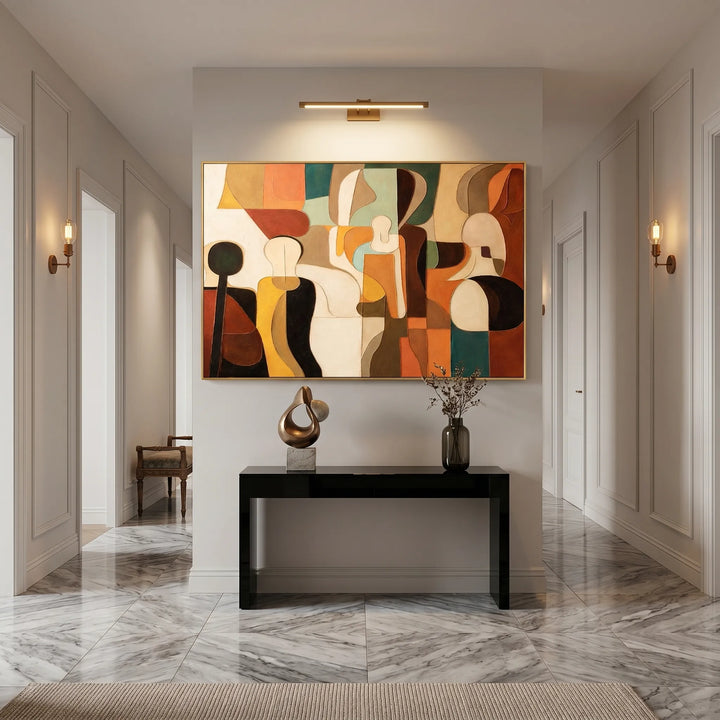 Earth Tone Figurative Abstract Original Oil Painting AA