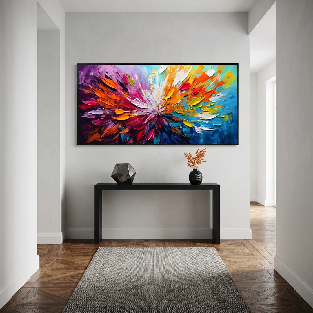 Colorful Impasto Abstract Original Oil Painting Wall Art AA