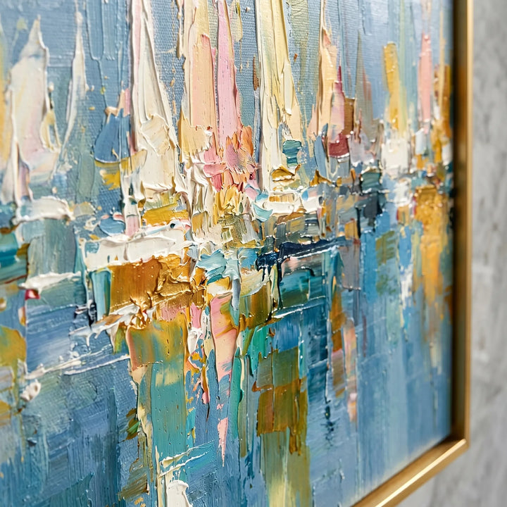 Blue City Skyline Art AA