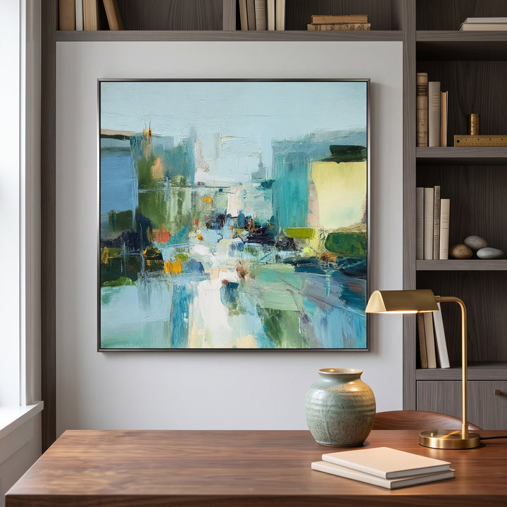 Blue Green Abstract Art AA