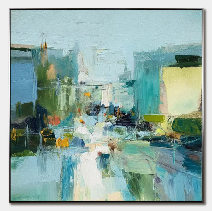 Blue Green Abstract Art AA