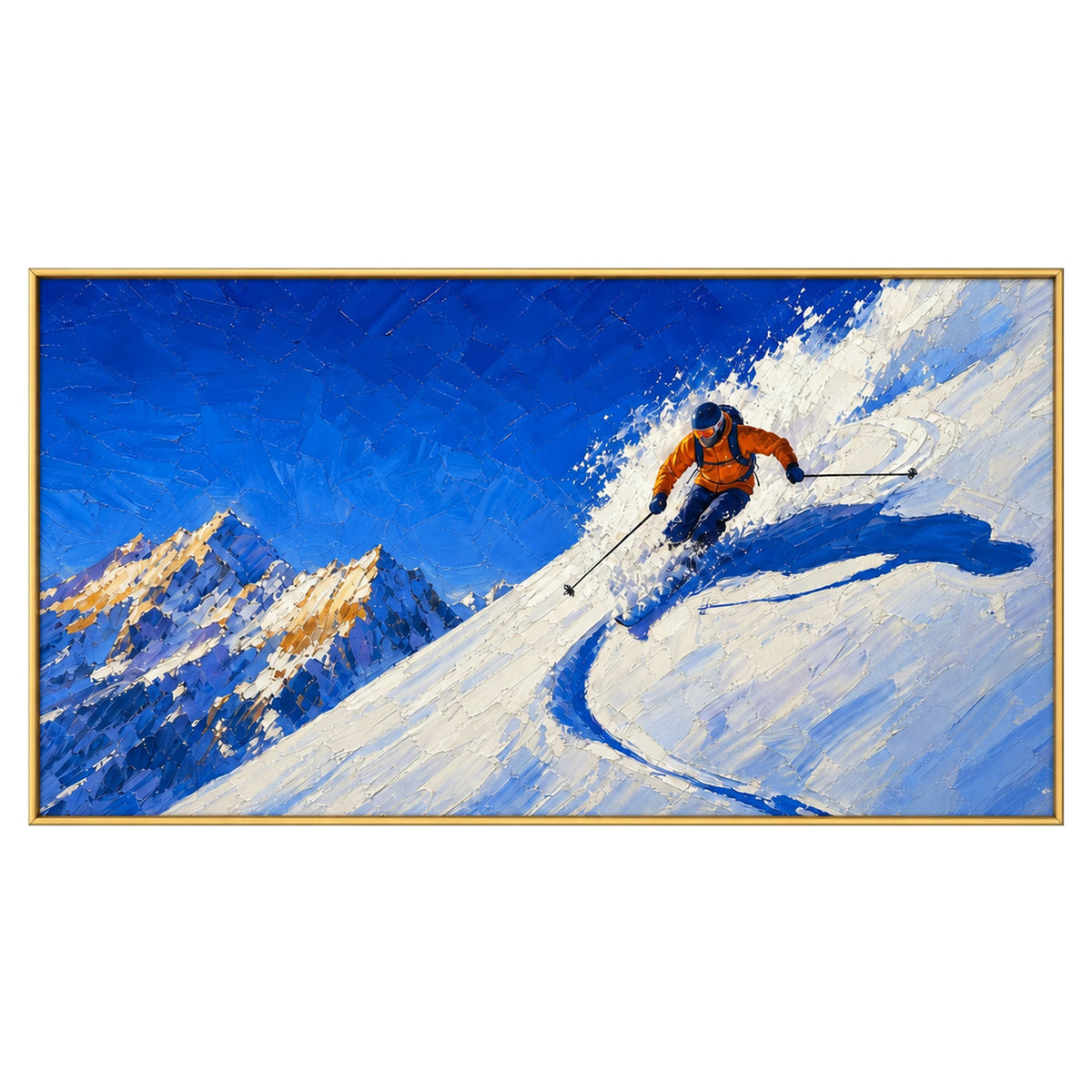 Blue Mountain Jump Oil Painting – SK#0933
