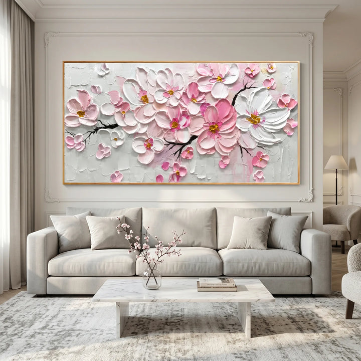 Blush Floral Canvas Art AA