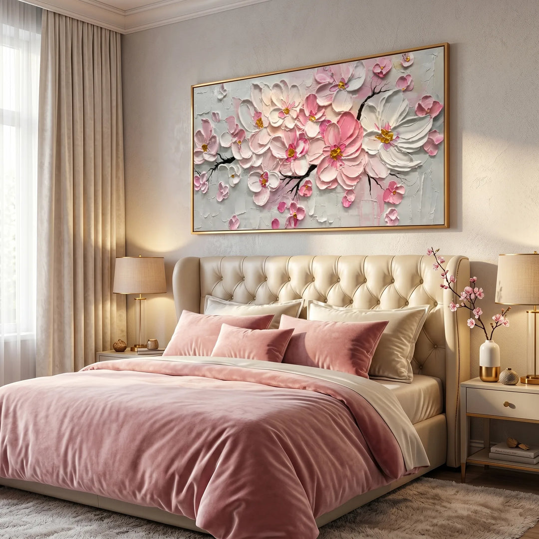 Blush Floral Canvas Art AA