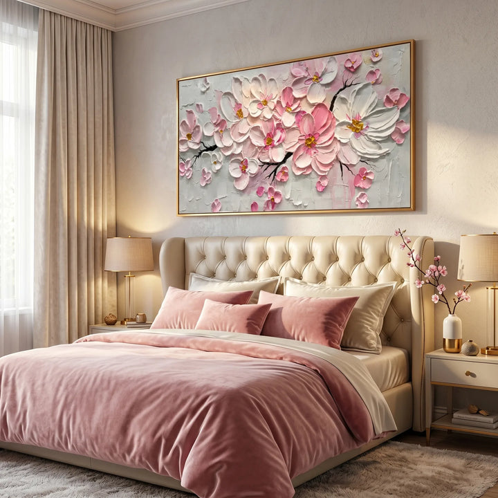 Blush Floral Canvas Art AA