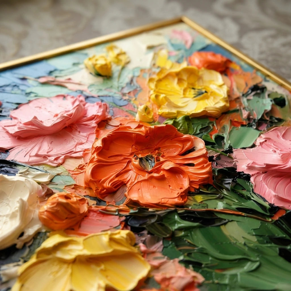 Bright Floral Canvas Art AA