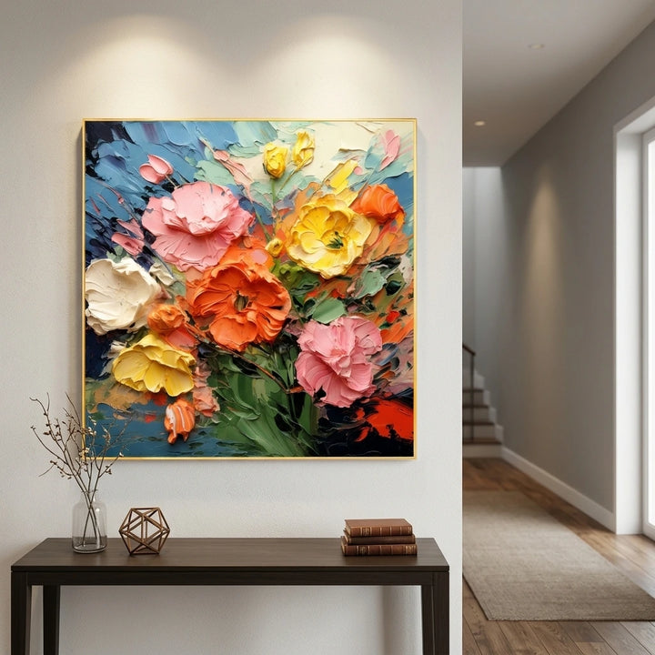 Bright Floral Canvas Art AA