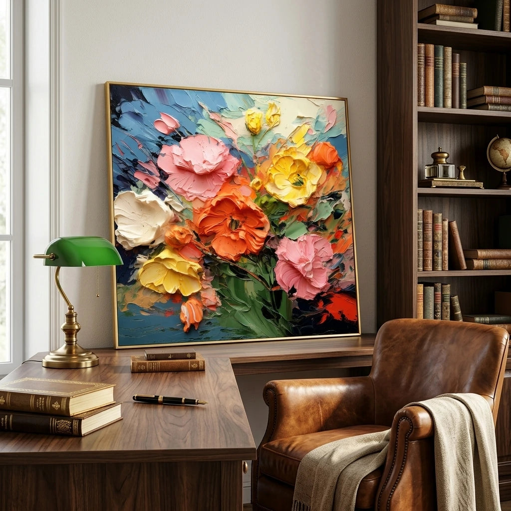 Bright Floral Canvas Art AA