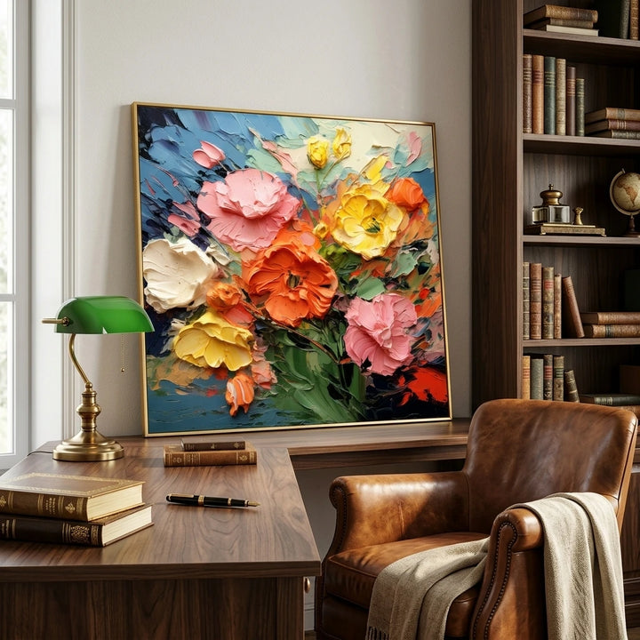 Bright Floral Canvas Art AA