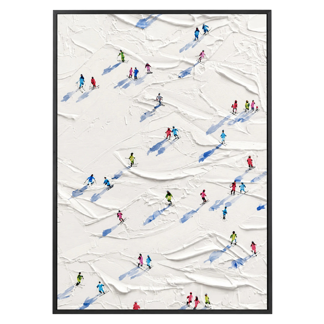 Busy Ski Trails Oil Painting – SK