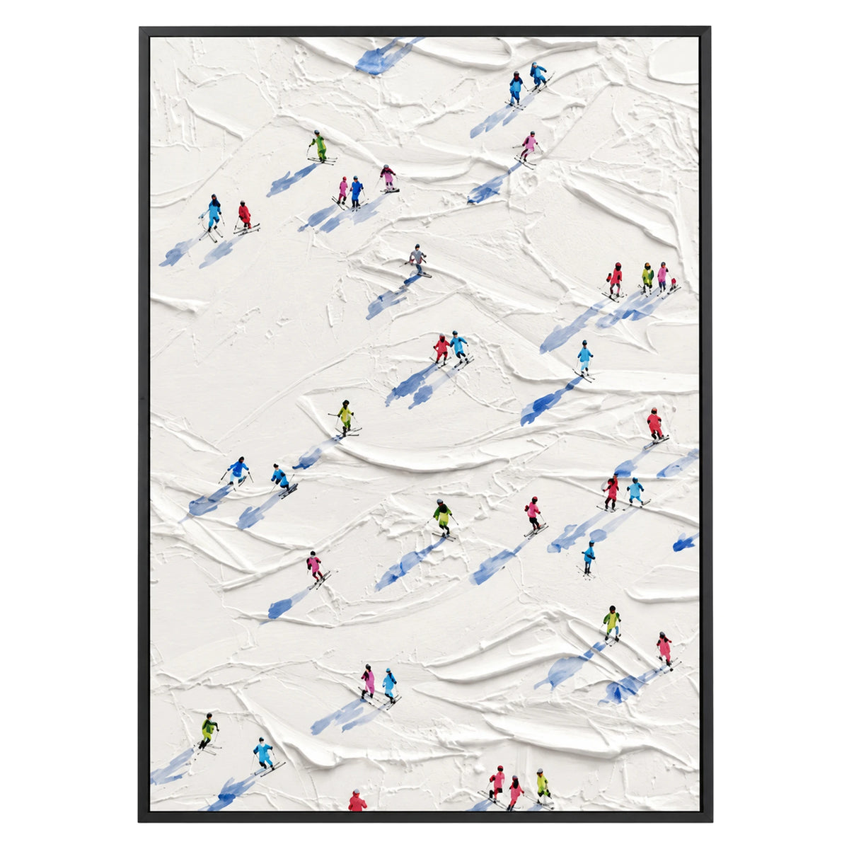 Busy Ski Trails Oil Painting – SK#0913