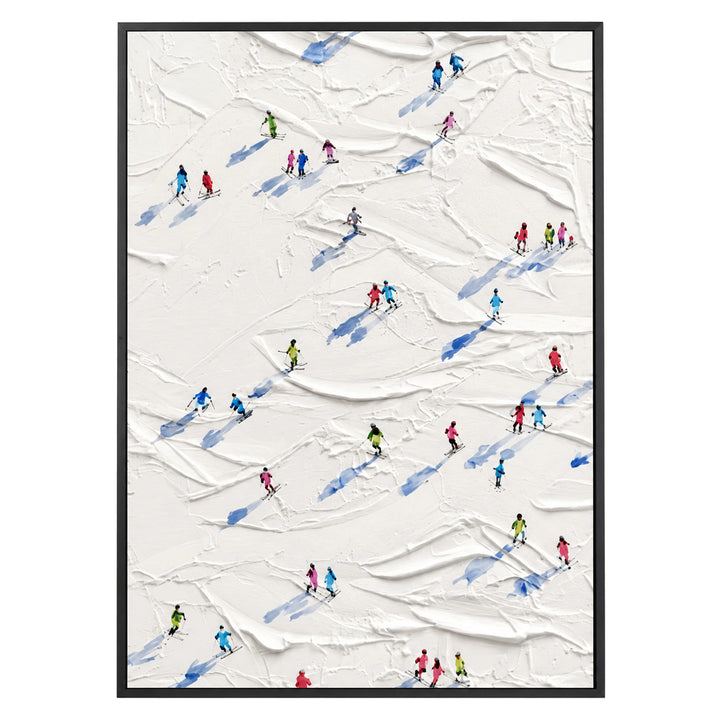 Busy Ski Trails Oil Painting – SK