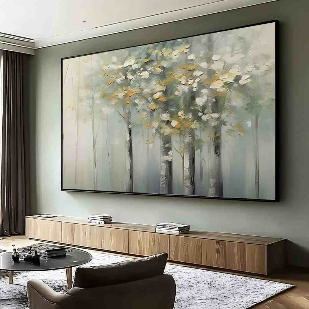 Chiffon Canopy – Misty Forest Hand-Painted Oil Painting