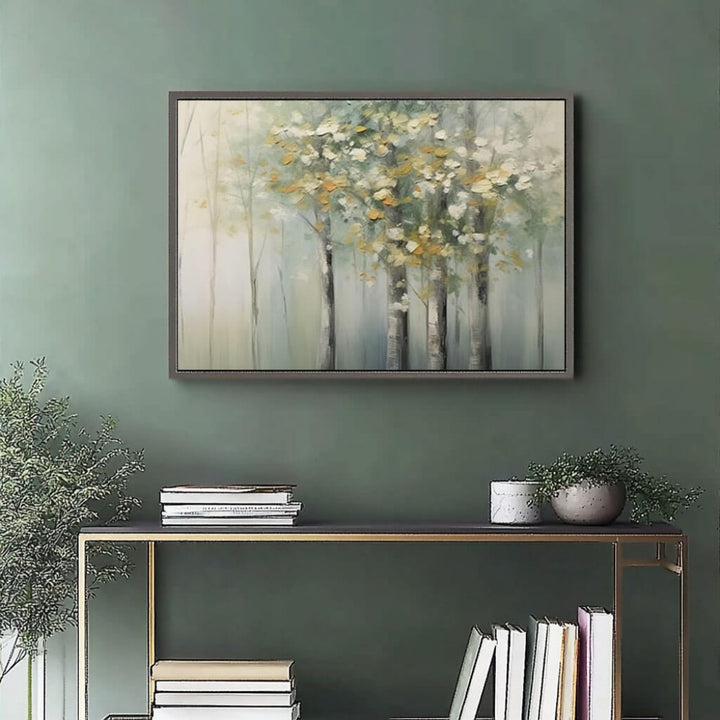 Chiffon Canopy – Misty Forest Hand-Painted Oil Painting
