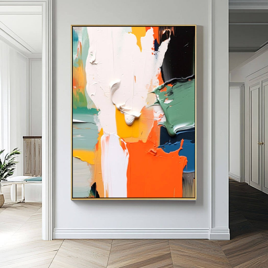 Chromatic Sculpture – Textured Hand-Painted Oil Painting