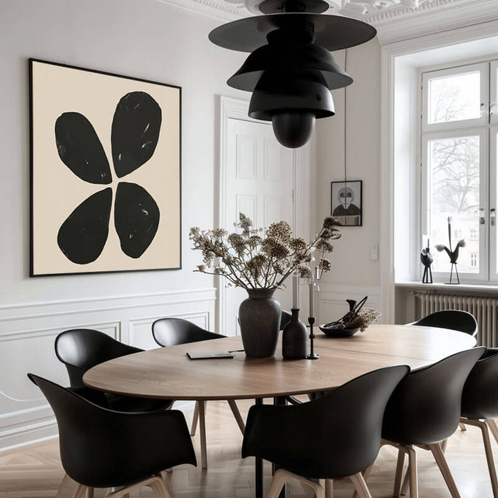 Clover Nocturne – Abstract Floral Hand-Painted Oil Painting