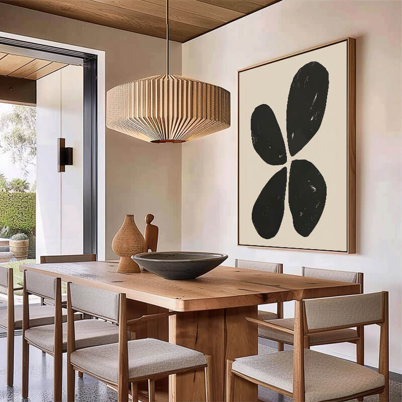 Clover Nocturne – Abstract Floral Hand-Painted Oil Painting