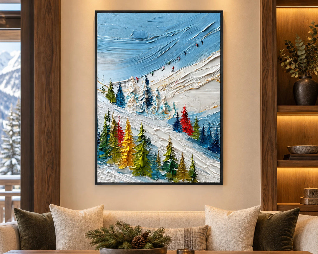 Colorful Alpine Forest Oil Painting – SK