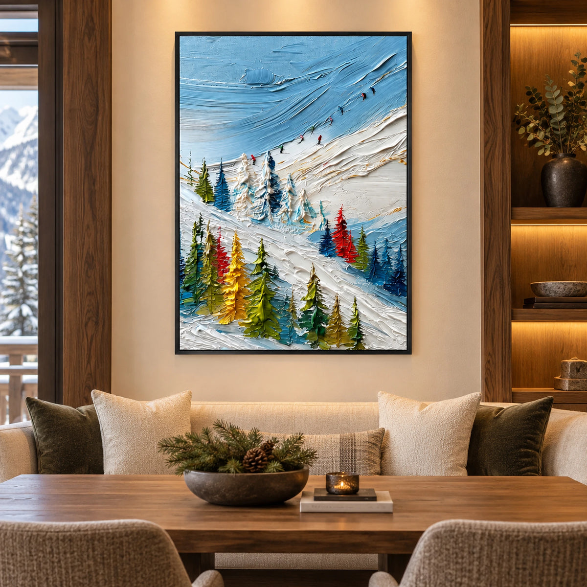 Colorful Alpine Forest Oil Painting – SK#0911