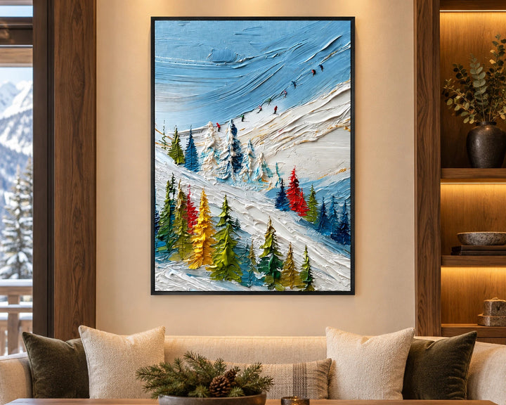 Colorful Alpine Forest Oil Painting – SK