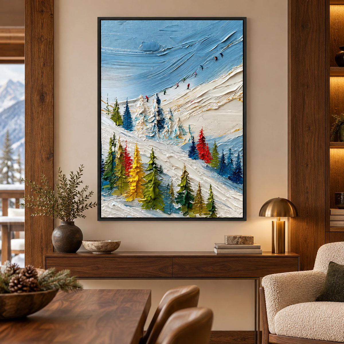 Colorful Alpine Forest Oil Painting – SK#0911