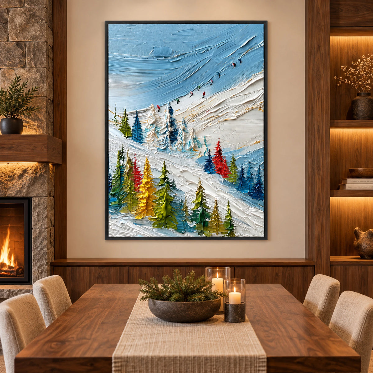 Colorful Alpine Forest Oil Painting – SK#0911