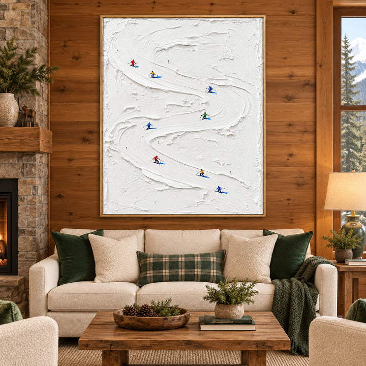 Curving Ski Slope Oil Painting – SK