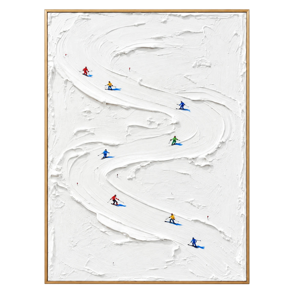Curving Ski Slope Oil Painting – SK#0925