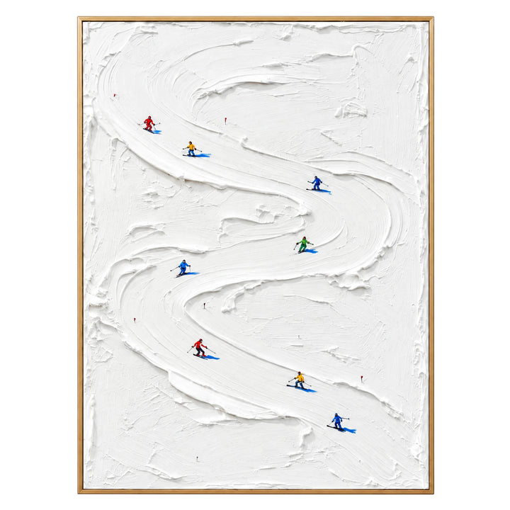 Curving Ski Slope Oil Painting – SK
