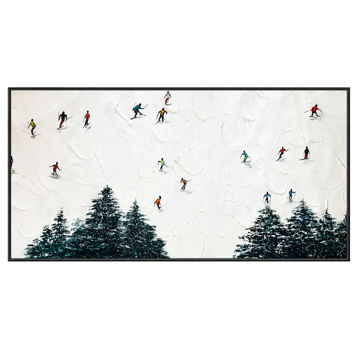 Evergreen Ski Panorama Oil Painting – SK#0944