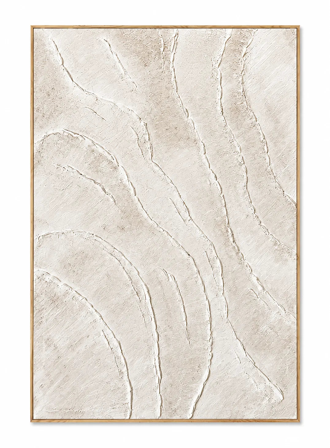 White Textured Abstract Original Oil Painting on Canvas AA