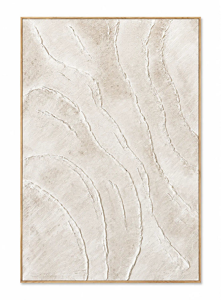 White Textured Abstract Original Oil Painting on Canvas AA