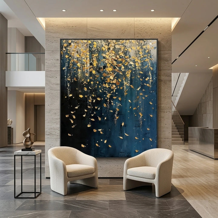 Gold Speckled Abstract Wall Art AA