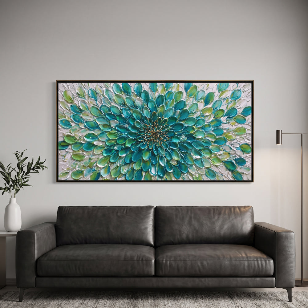 Green Bloom Circle Art AA#3046