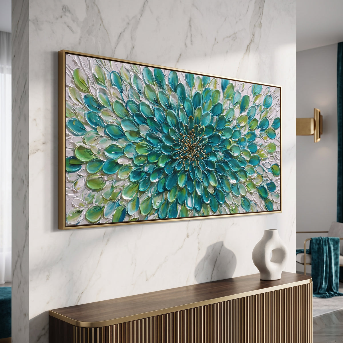Green Bloom Circle Art AA#3046