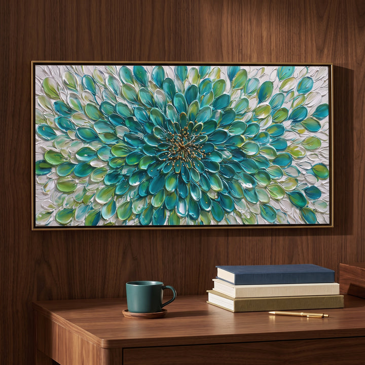 Green Bloom Circle Art AA