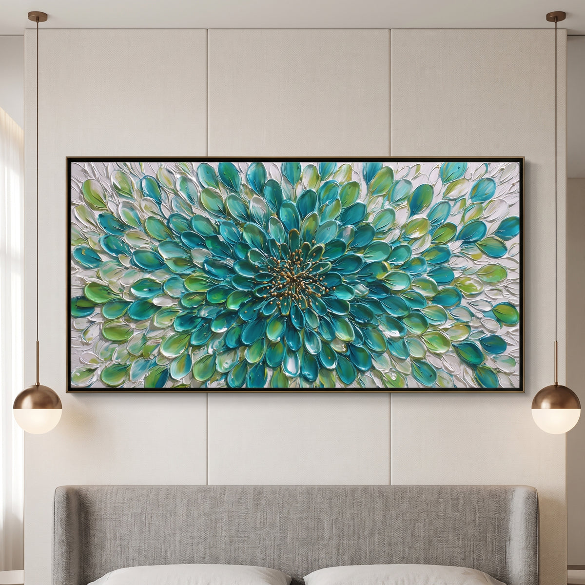 Green Bloom Circle Art AA#3046